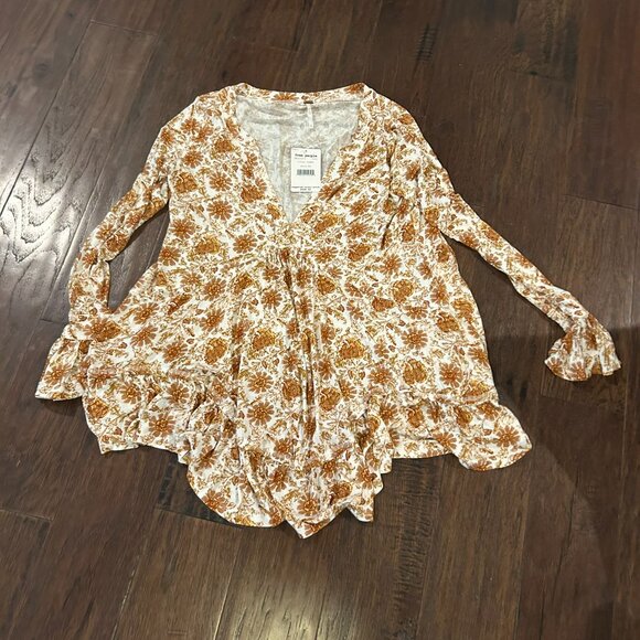 BNWT Free People Olivia Printed Tunic Top Size XS - oversized - Picture 4 of 4